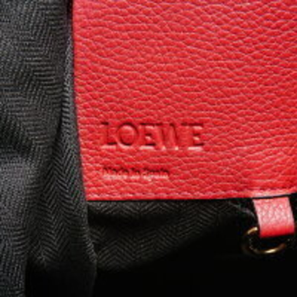 LOEWE Hammock Leather Shoulder Bag Red - Picture 9 of 13